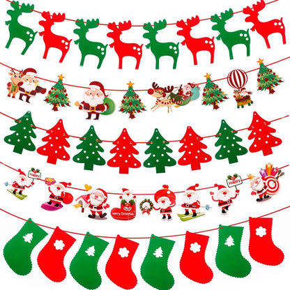 Christmas Banner Garland Merry Christmas Decorations for Home Christmas Ornaments.