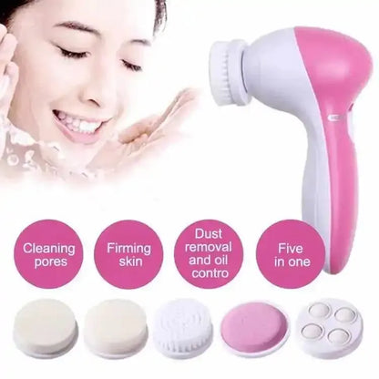 Facial Cleansing Brush Face Scrubber: 7 in 1 Electric Exfoliating Spin Cleanser Device Waterproof Deep Cleaning