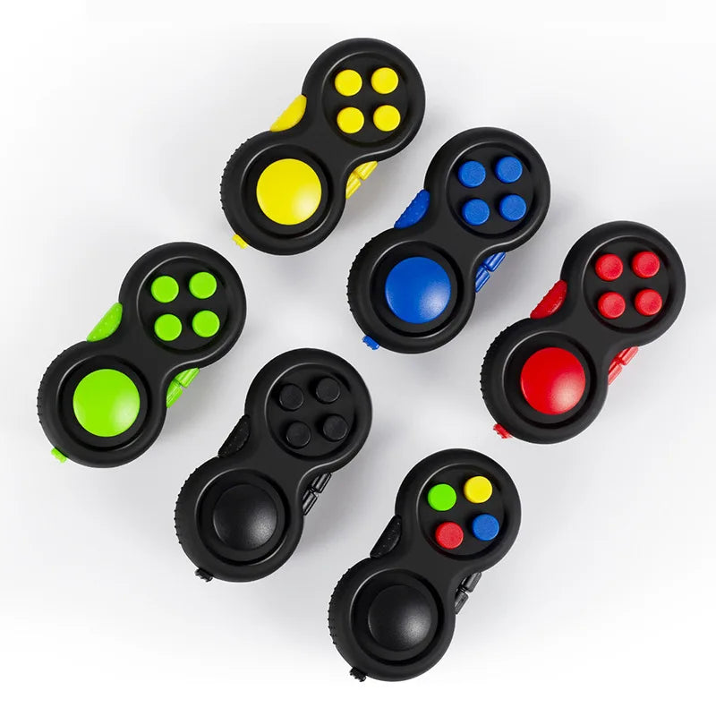 New Premium Quality Fidget Controller Pad with 8 Fidget Functions Game Focus Toy Cube Relieves Stress and Anxiety Toys for Gifts