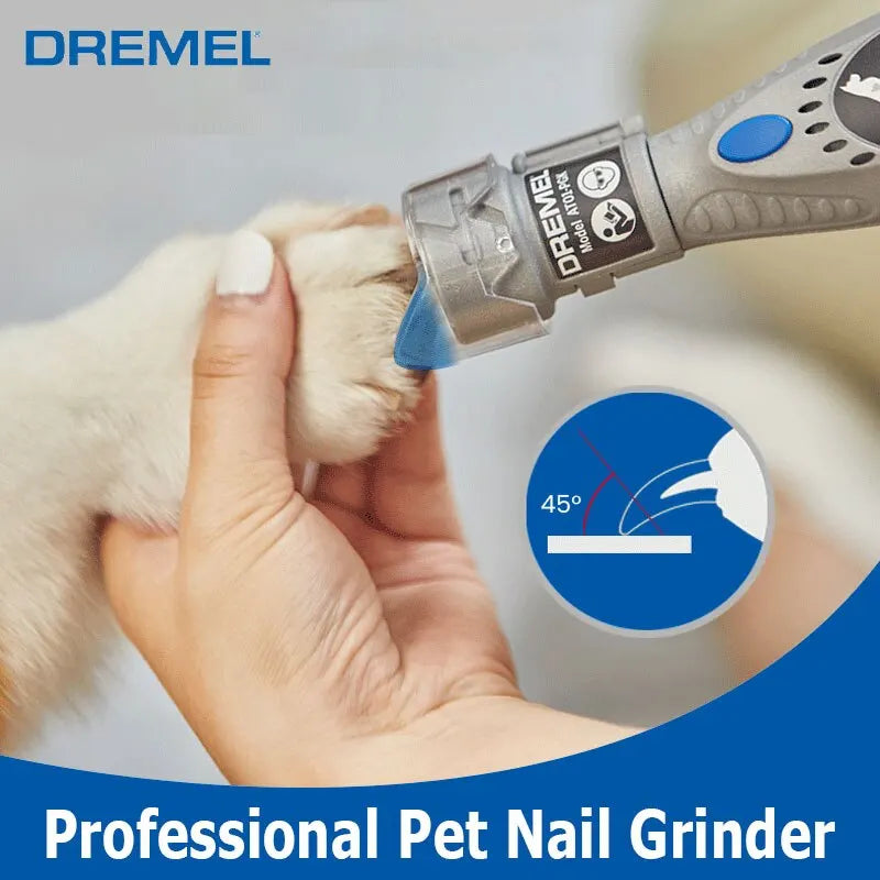 Dremel Electric Dog Nail Grinder Pet Nail Clippers Rechargeable USB Charging Cat Paws Nail Grooming Trimmer Tools Pet Supplies