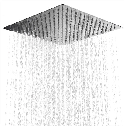 8/10/12 Inch Rainfall Shower Heads Stainless Steel Square Showerhead Ultra Thin Waterfall Shower Head Pressurized Shower Head