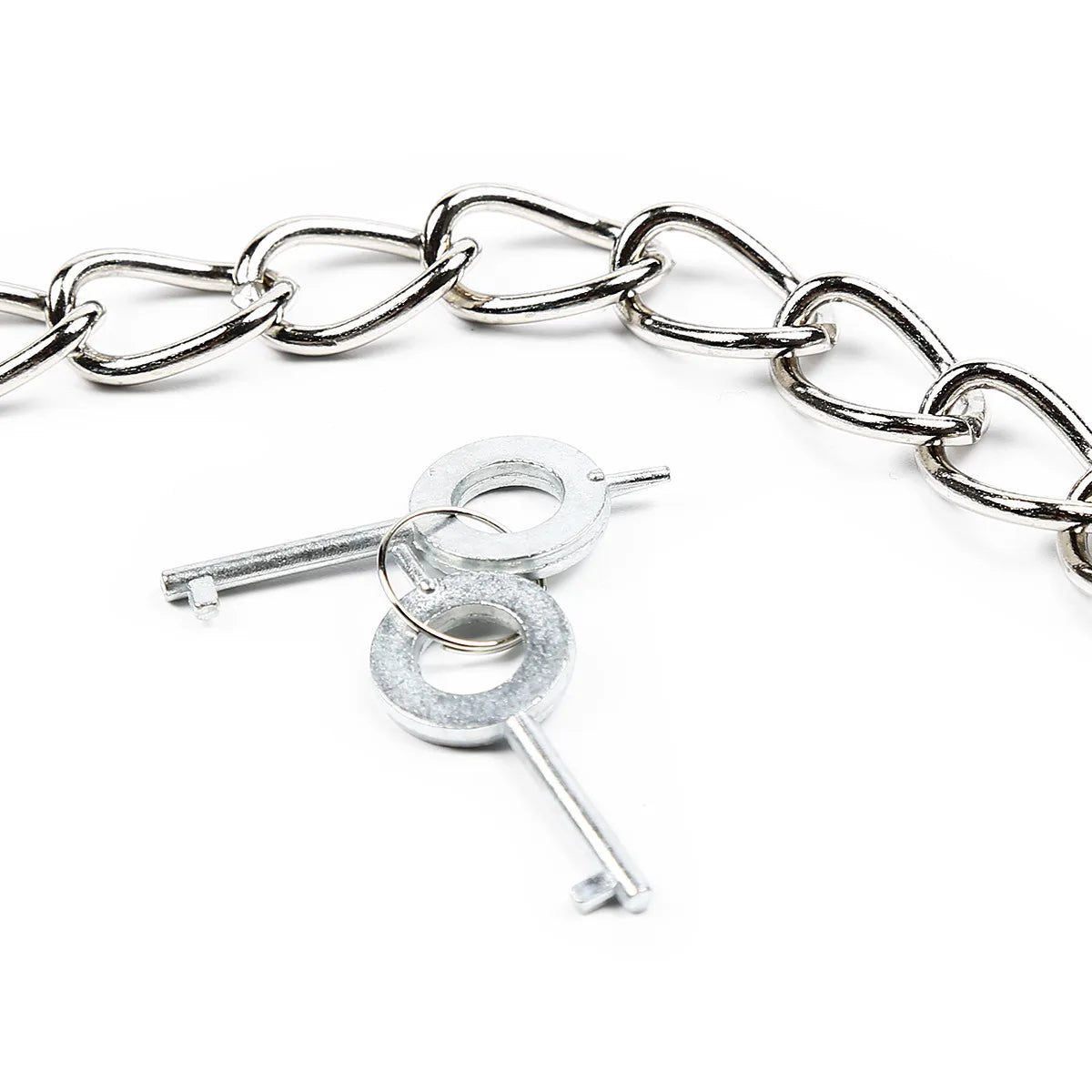 Stainless Steel Handcuffs BDSM Bondage Set Adjustable Metal Ankle Cuffs Chain Fetish Restraints Sex Toys For Couples