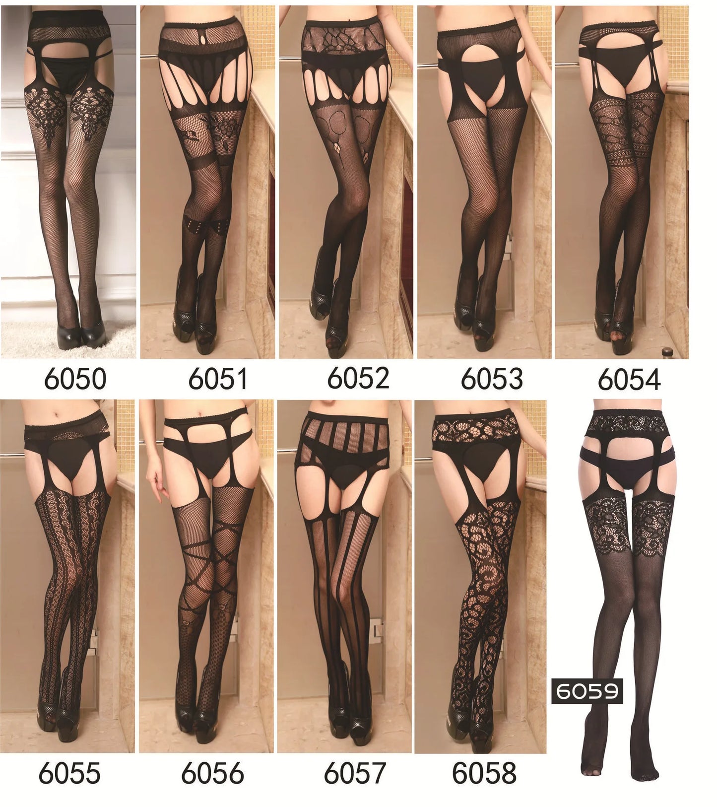 Hot Sexy Erotic Lingerie See Through Open Crotch Pantyhose Tights Women Fishnet Mesh Crotchless Suspenders Stockings Sex Costume