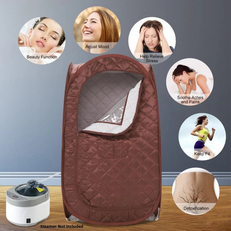 Portable Sauna Tent Foldable One Person Full Body Spa for Detox Therapy Without Steamer