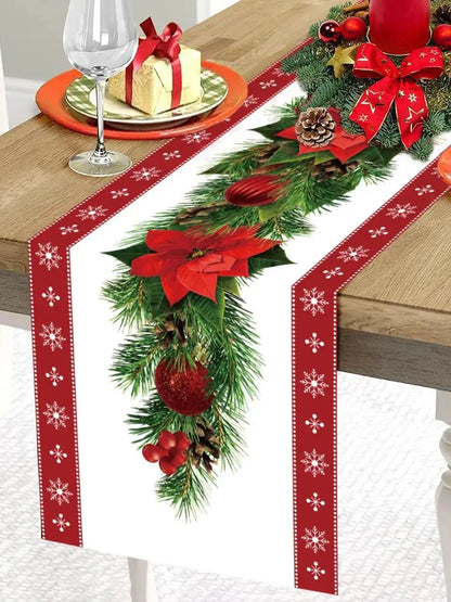 Christmas Table Runner Decoration for Home Xmas Party Decor