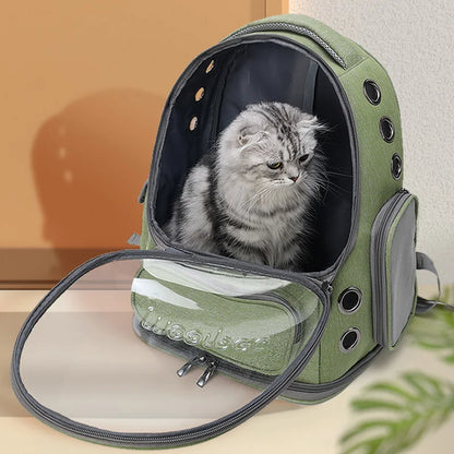 Transparent Pet Cat Carrier Bag Outdoor Travel Backpack for Cats Small Dogs Breathable Cat Carrying Bag Pet Supplies