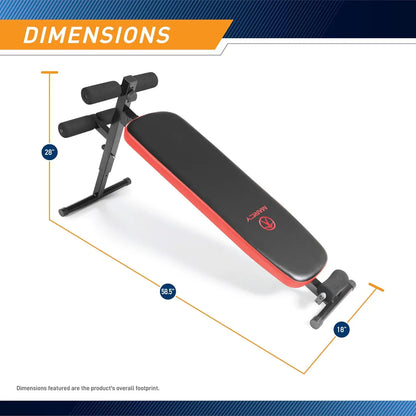 Utility Slant Board Exercise Bench for Strength Training and Home Gym Workouts