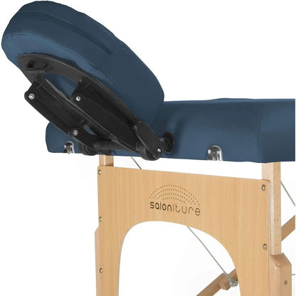 Professional Portable Massage Table with Backrest - Blue