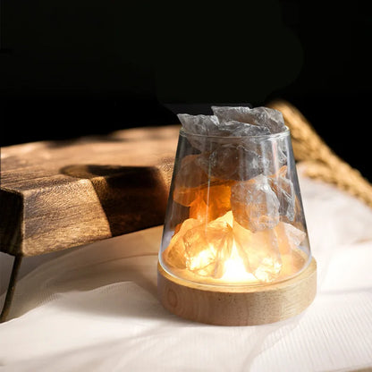 C2 Natural Himalayan Salt Table Lamp Night Light Natural Raw Stones Crystal Essential Oil Diffuser light Gift Decor Novelty lamp