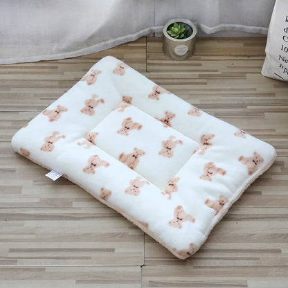 Soft Cat Bed Mats Short Plush Pet Sleeping Bed Mats for Cats Small Dogs Cute Pet Pad Blanket Warm Kitten Cushion Cat Accessories