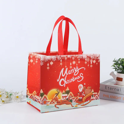 Christmas Gift Bag Santa Claus Snowman Candy Gift Packaging Bag, Merry Christmas Party Home Decor