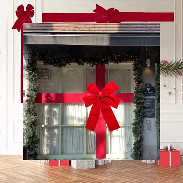 Big Ribbon Bow Christmas Red Bow Front Door Decorations Hanging Front Door Red Bow Home Ornaments