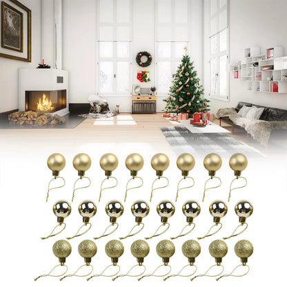 24PCS Large Christmas Decor Baubles Tree Xmas Balls Party Wedding Ornament Home Party Ornament Decor Christmas Decoration 2024