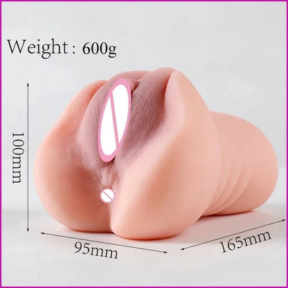 Lifelike Vagina Sex Toy 2 in 1 Silicone Toys Male Masturbation Cup 18+ Xxx Pocket Pussy Penis Exerciser Anal Sex Toys