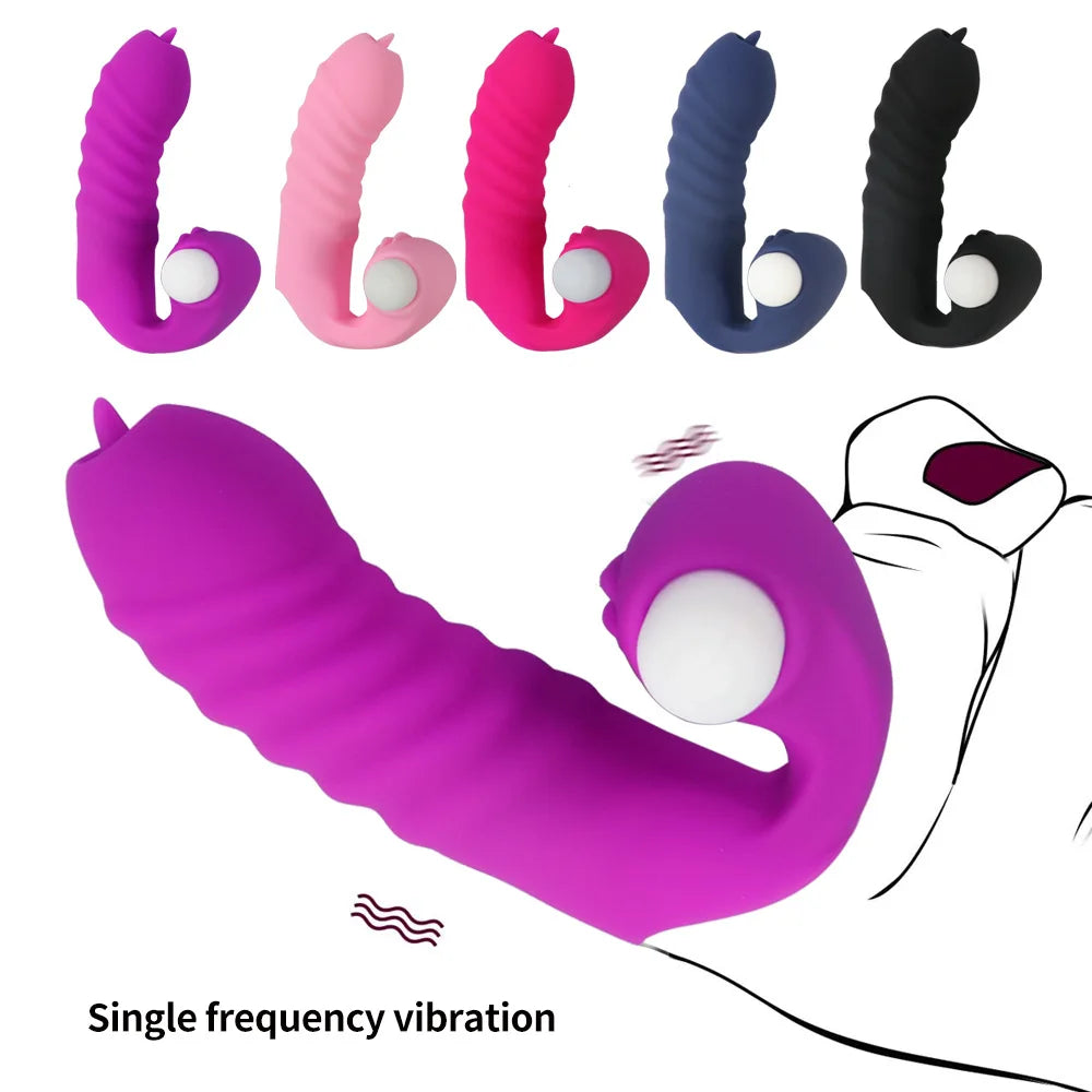 Finger Sleeve Vibrator Female Masturbator Clit Stimulate Tongue Licking Massager Erotic Exotic Accessories Sex Toys For Women 18