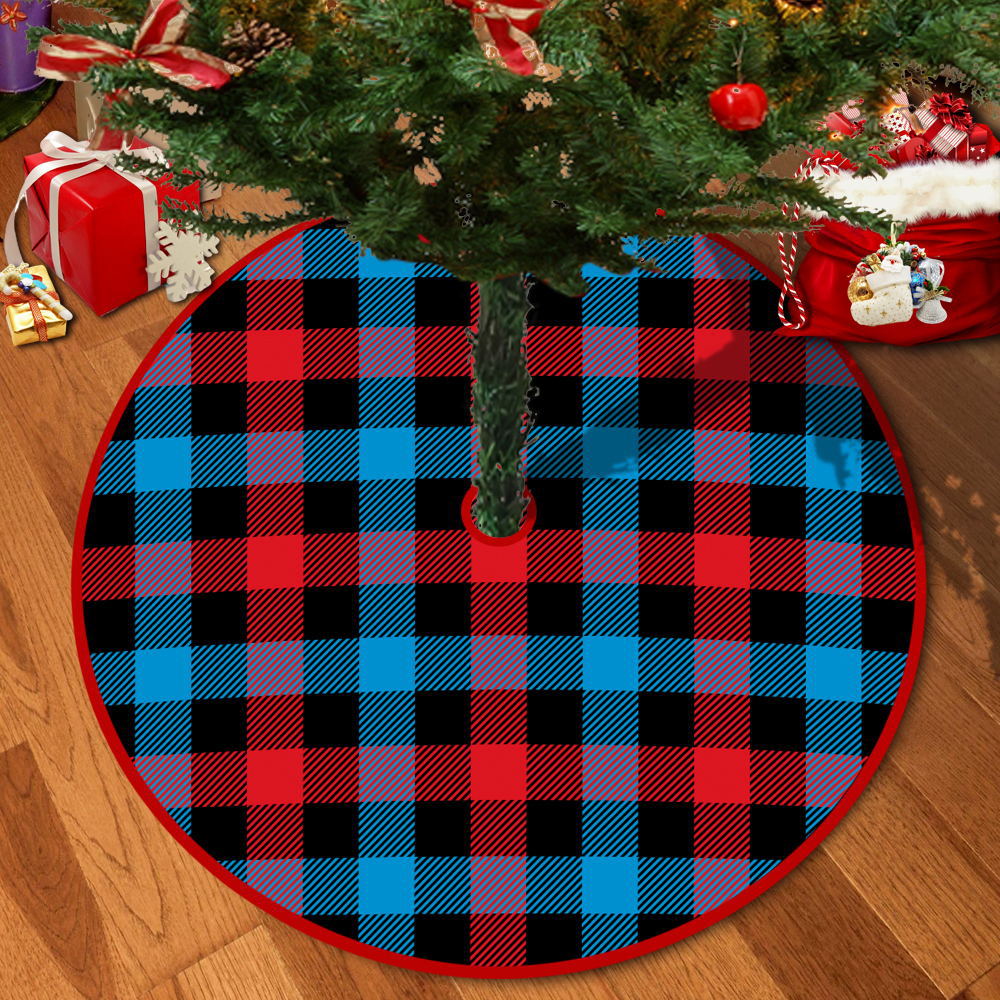 72/92/122Cm Christmas Tree Skirt Red Christmas Tree Foot Cover Santa Claus Snowflake Christmas Tree Carpet Base Mat Decorations