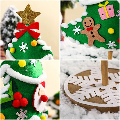 Christmas Tree Crafts Kits for Children Christmas Decoration Handmade Toys Puzzle Craft Kit Children Toys Christmas Gifts