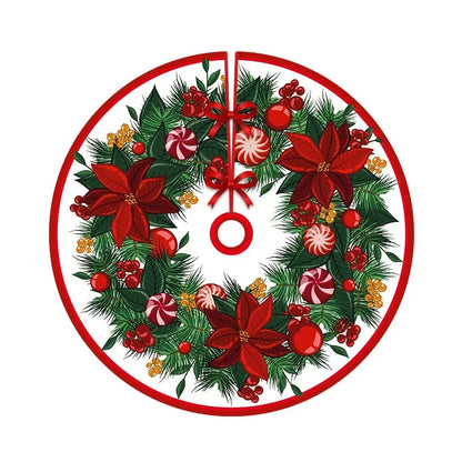 Christmas Decoration Tree Skirt Santa Claus Elk Snowman Xmas Wreath Tree Skirt Natal Navidad Merry Chritmas Happy New Year 2025