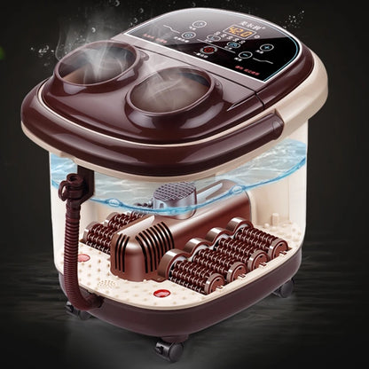 Luxurious Heated Foot Bath Constant Temperature Bubble Spa feet Comfort Device-Automatic Roller Massage