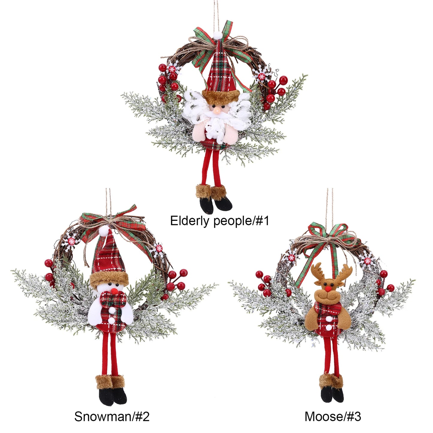 Christmas Wreath Artificial Dead Branches Garlands Hanging Floral Foliage Garland for New Year Xmas Navidad Decoration Ornaments