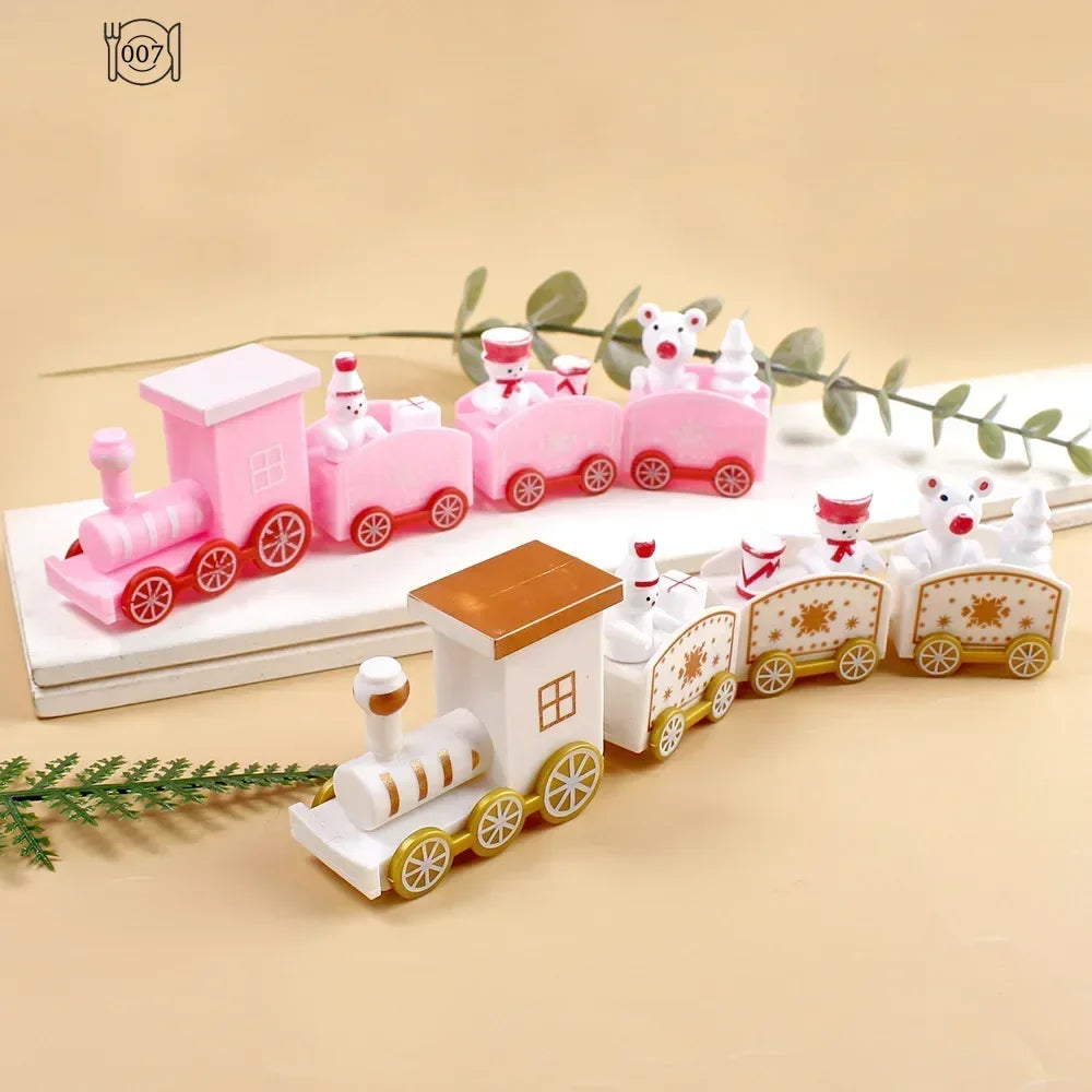 Plastic Christmas Train Christmas Decorations for Home Xmas, Noel Gifts Christmas Ornament New Year