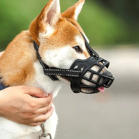 1PC Dog Comfy Breathable Basket  Muzzle Guard Against Biting And Barking Medium And Large Dog Mask Anti-barking Muzzle For Pets