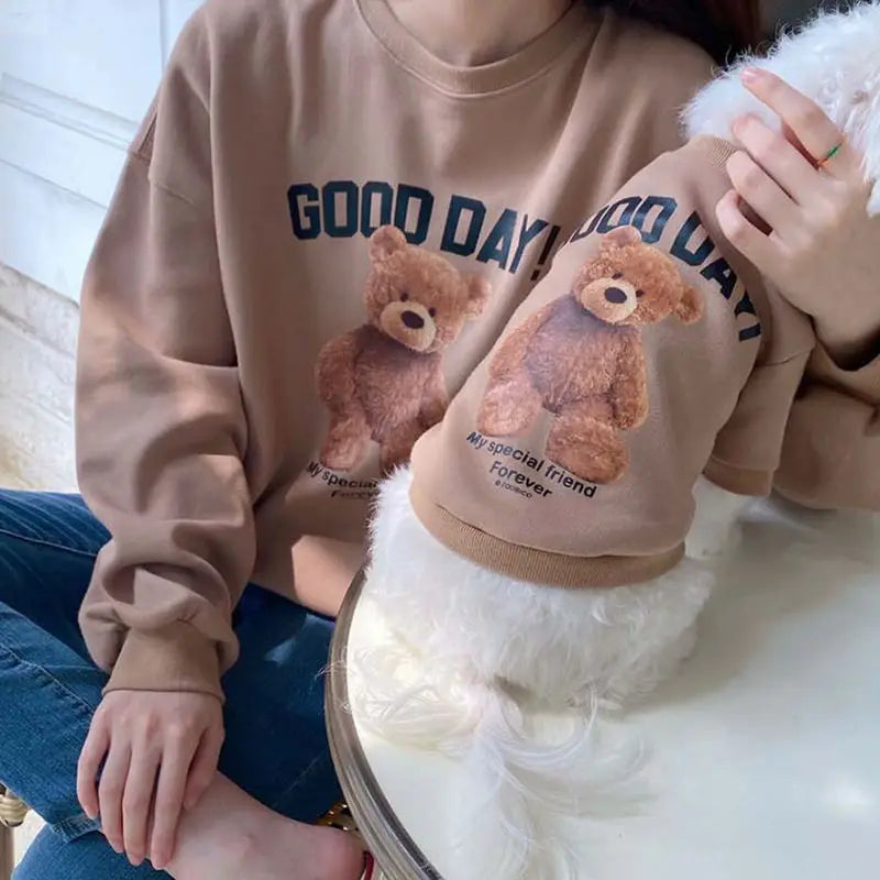 Dogs Winter Cute Clothes Puppy Warm Pullover Sweatshirt Bear Pattern Pet Jacket for Small Medium Dog Cat Coats Chihuahua Costume