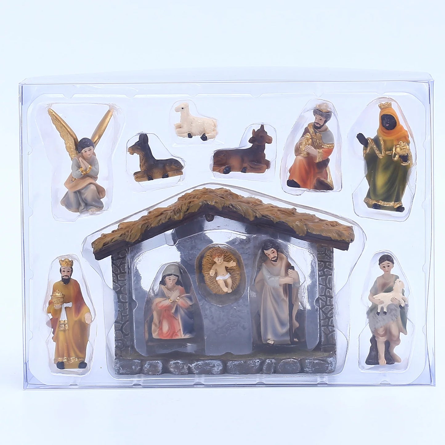 Scene of the Birth of Jesus Statue Set, Nativity Manger, Resin Crafts, Home Ornament Figures, Christmas Decoration