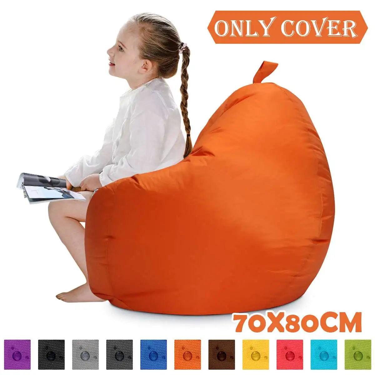 Big Beanbag Comfortable Lazy Sofa Cover Chairs Without Filler 420D Oxford Cloth Waterproof Lounger Seat Bean Bag Pouf Puff Couch