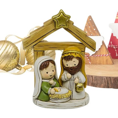 Holy Family Statue Small Manger Scene Miniature Nativity Set Table Centerpiece Figurines Christmas Nativity Figurine Set Manger