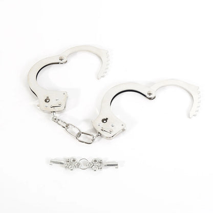 Stainless Steel Handcuffs BDSM Bondage Set Adjustable Metal Ankle Cuffs Chain Fetish Restraints Sex Toys For Couples