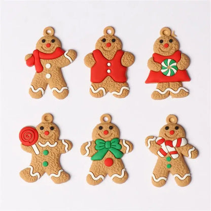 Gingerbread Man Ornaments Xmas Tree Hanging Pendant Christmas Decorations for Home New Year Gift l