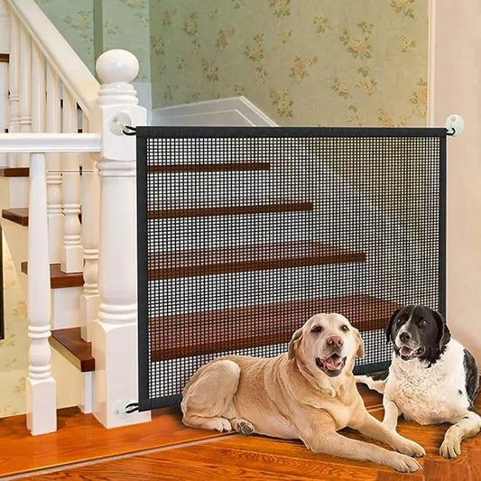 Dog Gate for Stairs Pet Gates for The House Dogs Screen Mesh Gate for Doorways Stairways Indoor Safety 29 inches 38 inch Wide