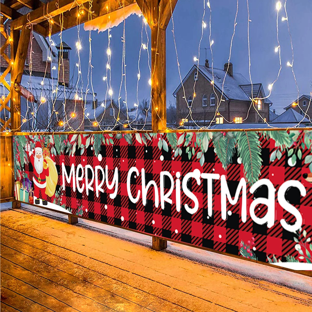 Christmas Outdoor Banner Merry Christmas Decoration for Home Christmas Outdoor Decor