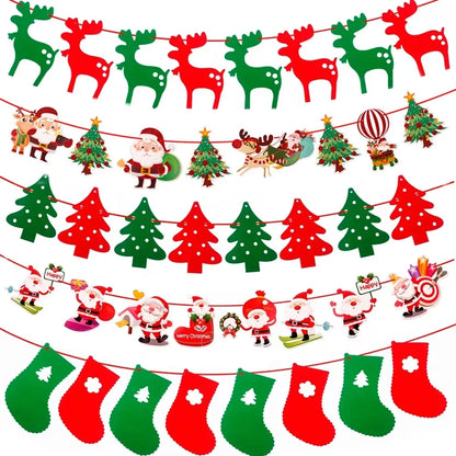 Christmas Banner Garland Merry Christmas Decorations for Home Christmas Ornaments.