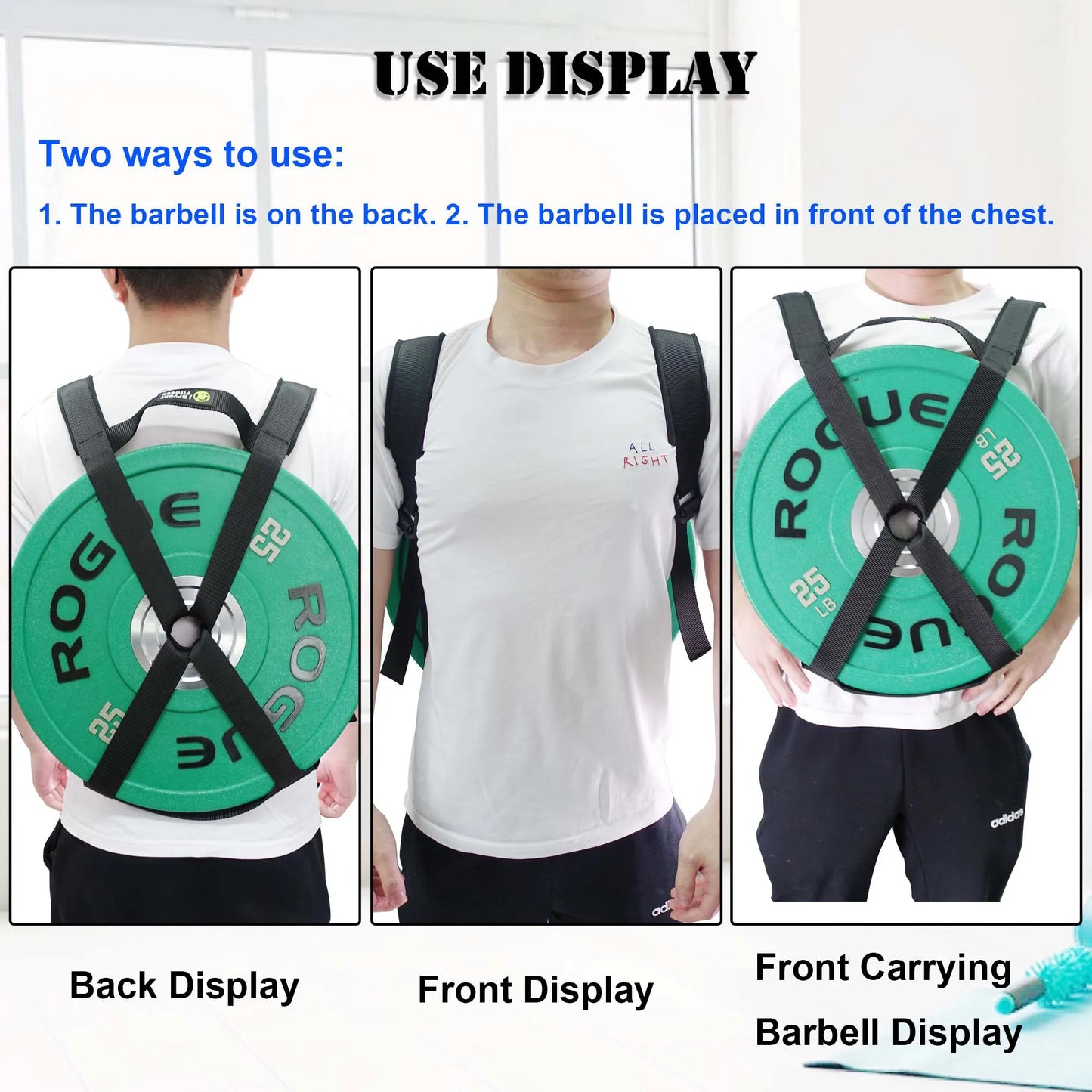 Barbell Plates Weighted Vest Strap for Home Pull-ups Plank Push-ups Weight Training Workout Portable Fitness Equipment