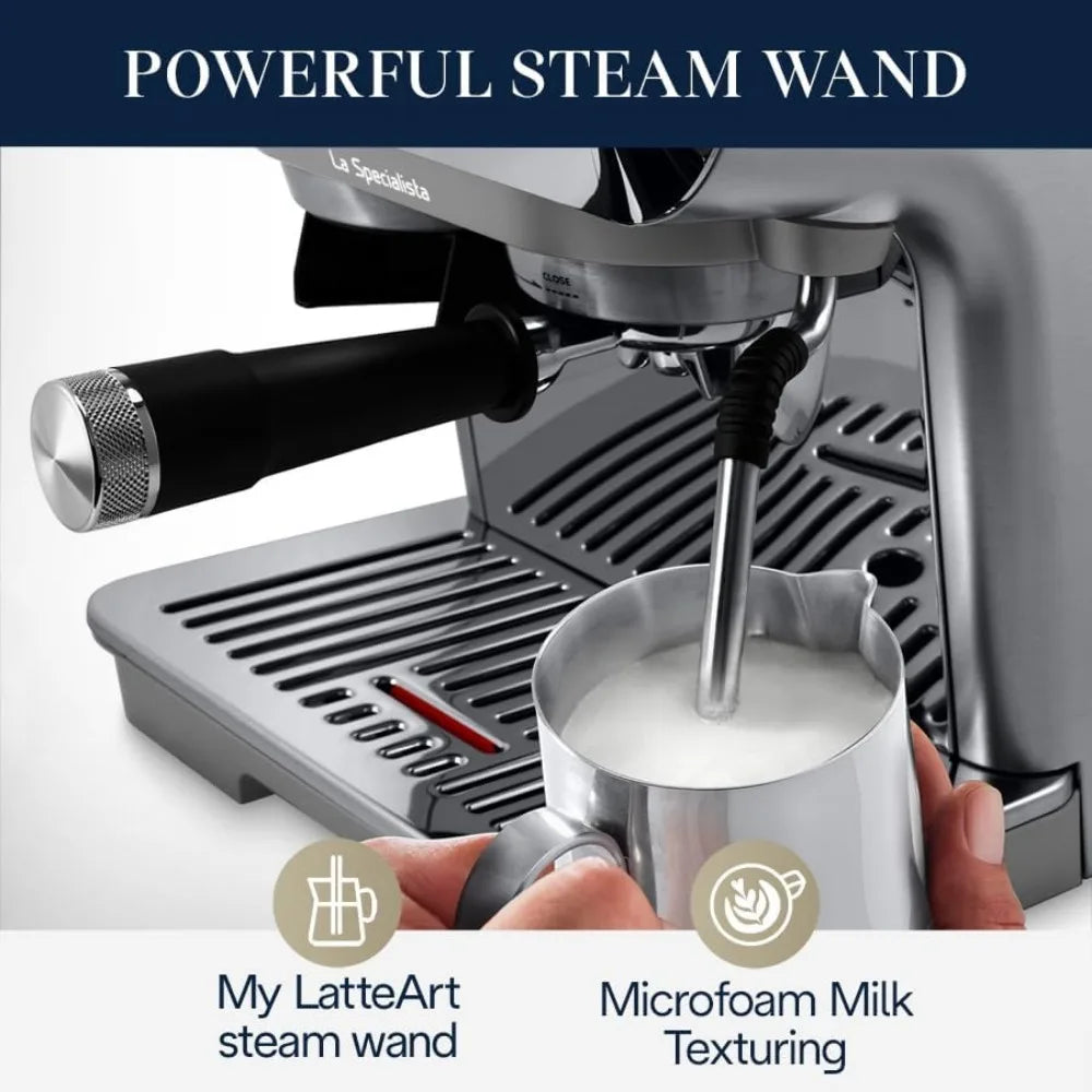 La Specialista Arte Evo Espresso Machine with Cold Brew, Manual Milk Frother, Barista Kit for Latte, Cappuccino,