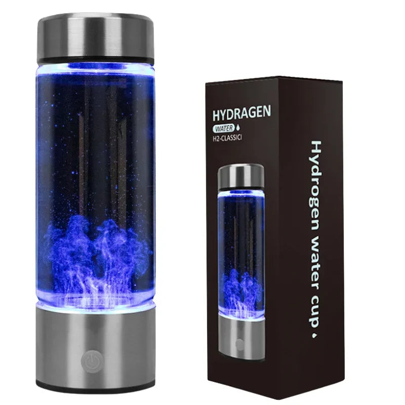 Hydrogen water bottle Blue Portable Alkaline Purifier Inhaler Generator Hydrogen Rich Water Bottle Cup