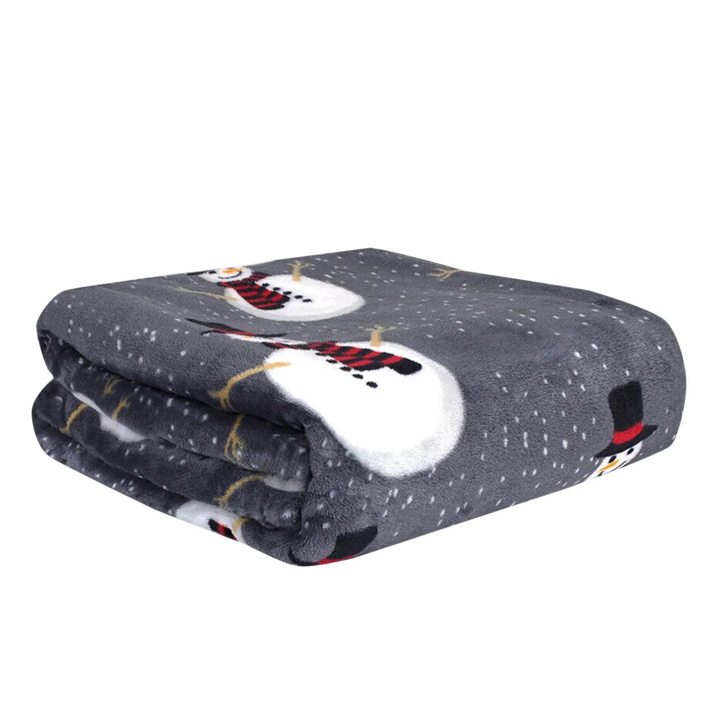 Blankets Christmas Snowman Blanket Grey Christmas Fleece Blankets Soft Plush Warm Winter Cabin Throw Flannel Nap Beds Blanket