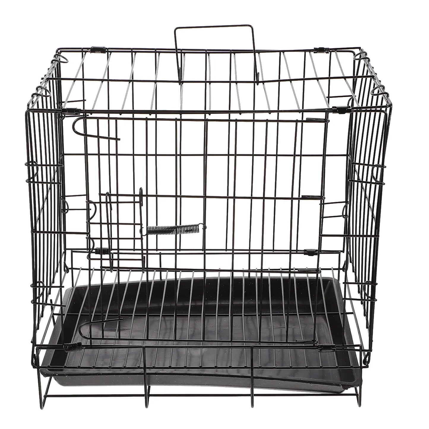 Folding Dog Cage Metal Crate Protection House Guinea Pig Iron Wire Pet Kennel Shelter