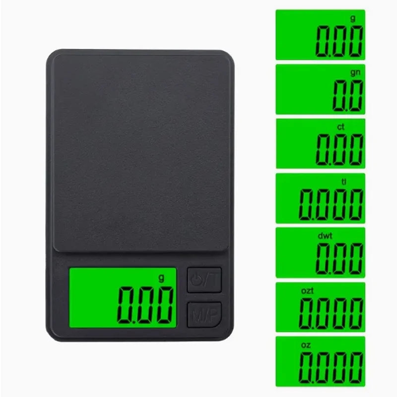 Precision Pocket Scale 1000g X 0.01g - Digital Gram, Food, Jewelry, Ounces/Grains Scale with Backlit LCD - Mini Scale for Travel