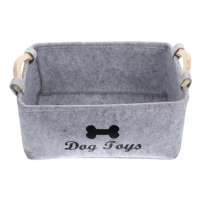 Dog Toy Basket Pet Storage Box Bin Organizer Toys Felt Cat Accessory Container Bins Baskets Accessories Containers Organizing