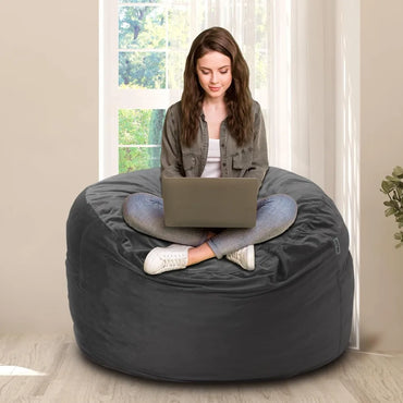 Bean Bag Chair 3Ft Luxurious Velvet Ultra Soft Fur with High-Rebound Memory Foam for Adults Plush Lazy Sofa with Fluffy