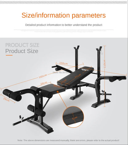 Home Multifunctional Dumbbell Training Fitness Equipment Weight Bench Press Squat Rack Barbell Bench Press