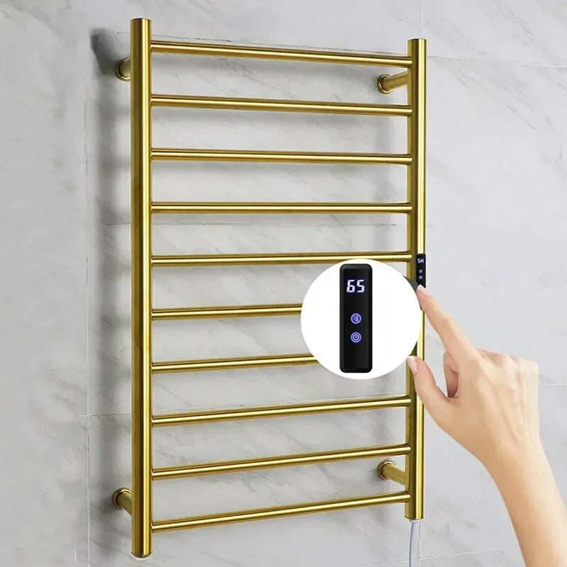 Electric Bath Towel Rack Heating Electric Towel Holder Electric Towel Heater Rack 110CM*52CM, Hidden/Exposed Installation,