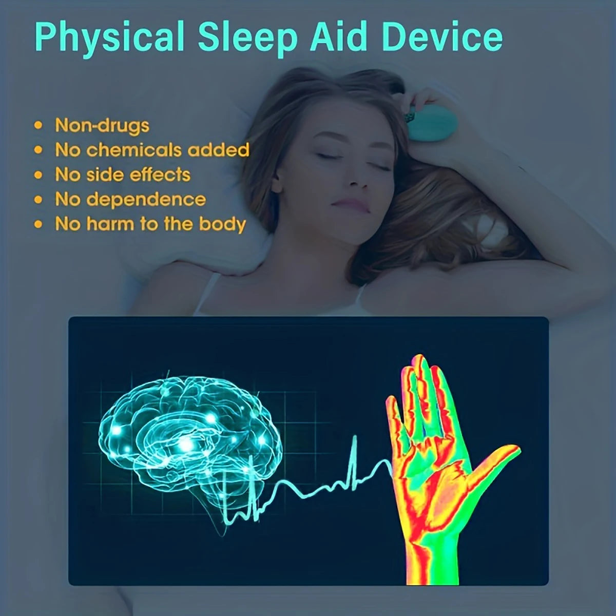 Smart Sleep Instrument Anxiety Relief Neuro Sleep Nerves Insomnia Soothe Device Healthy Pulse Stimulation Hand Held Sleeping