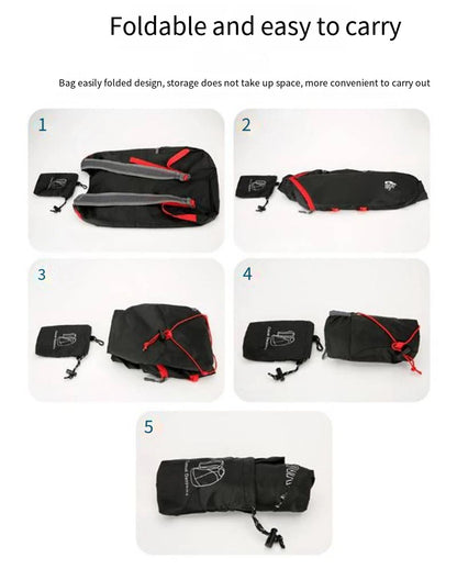 Multifunctional Outdoor Folding Backpack High Density Lightweight Waterproof Nylon Fabric Sports Bag for Camping Hiking Travel