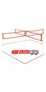 Freestanding Volleyball Training Net for Indoor or Outdoor Use - Instant Setup and Height Adjustable - 12 ft or 20 ft S