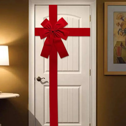 Big Ribbon Bow Christmas Red Bow Front Door Decorations Hanging Front Door Red Bow Home Ornaments