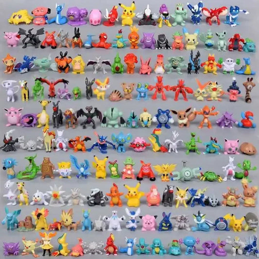 24-144pcs Pokemon Figure Model  Pikachu Anime Dolls 2-3CM Ornamental Decoration Not Repeating Mini Model Toy Kids Christmas Gift